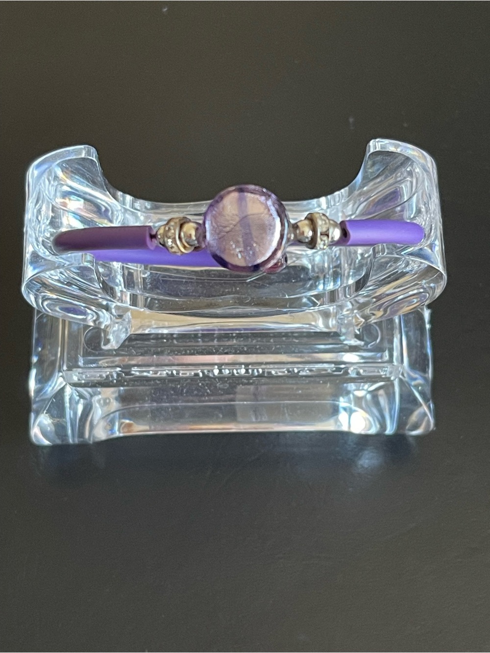 New Purple foil glass wrap Bracelet .
